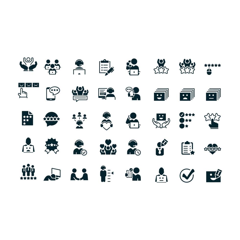 Customer Experience icons set vector design