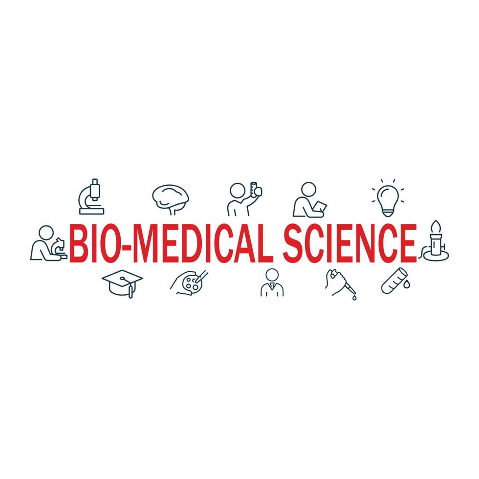 Biomedical Science icons vector design