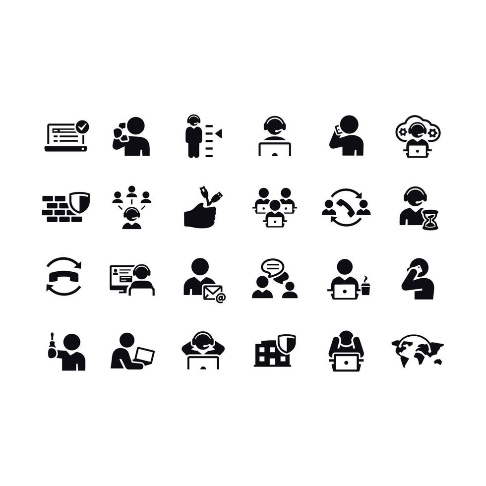 help desk icons vector design