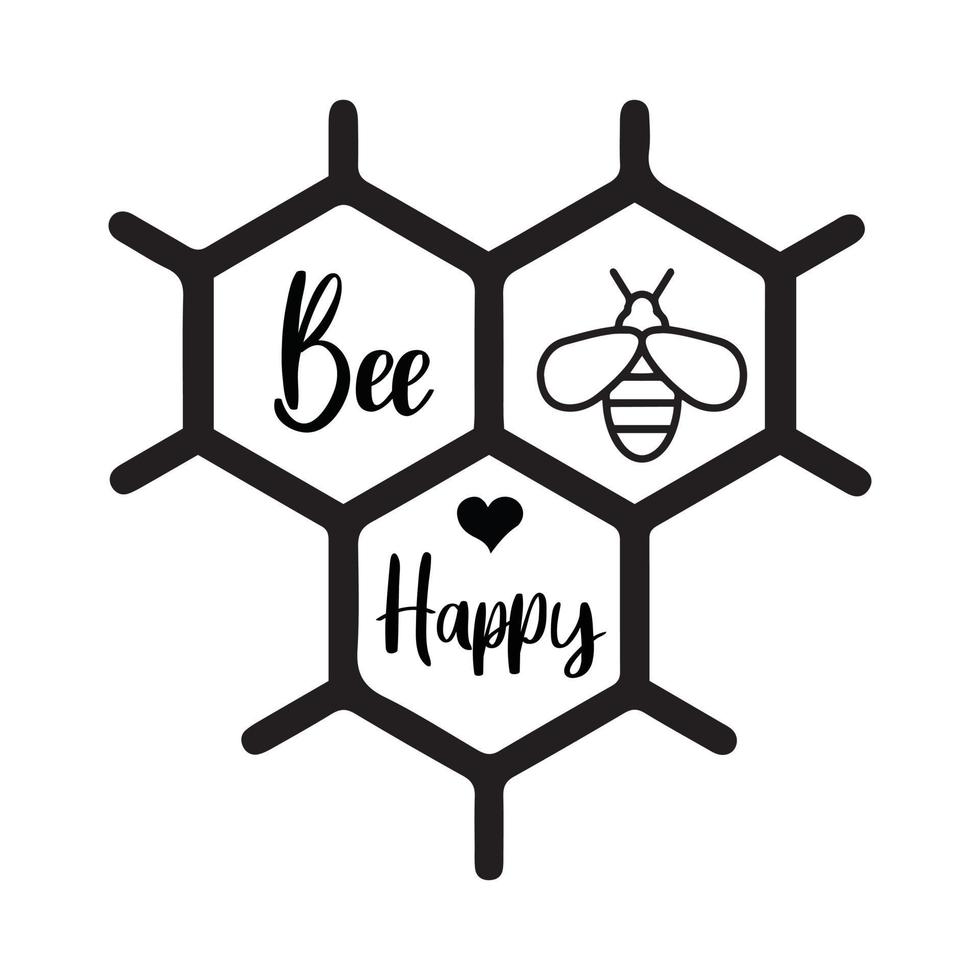 bee happy vector design