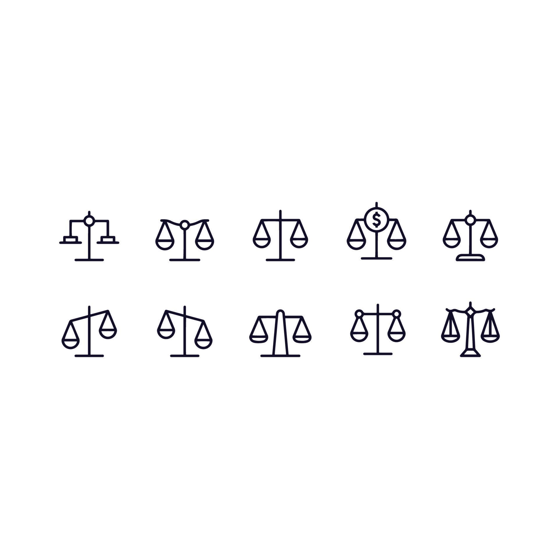 Scale Icons vector design 7066221 Vector Art at Vecteezy