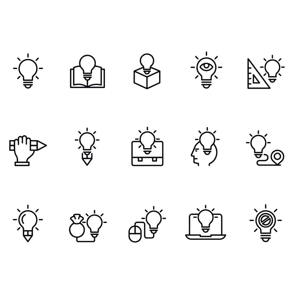 conjunto de iconos creativos diseño vectorial vector