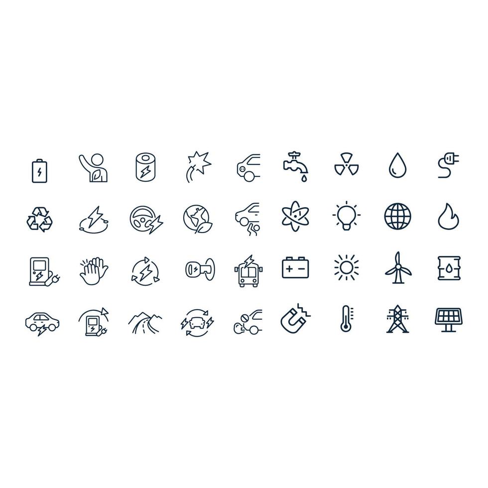 Electric Vehicle icons vector design