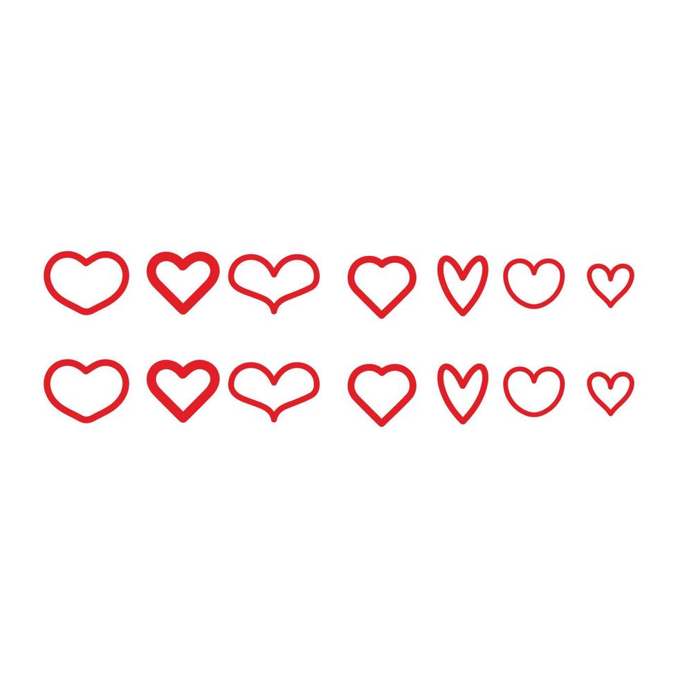 red Heart symbol icons vector design