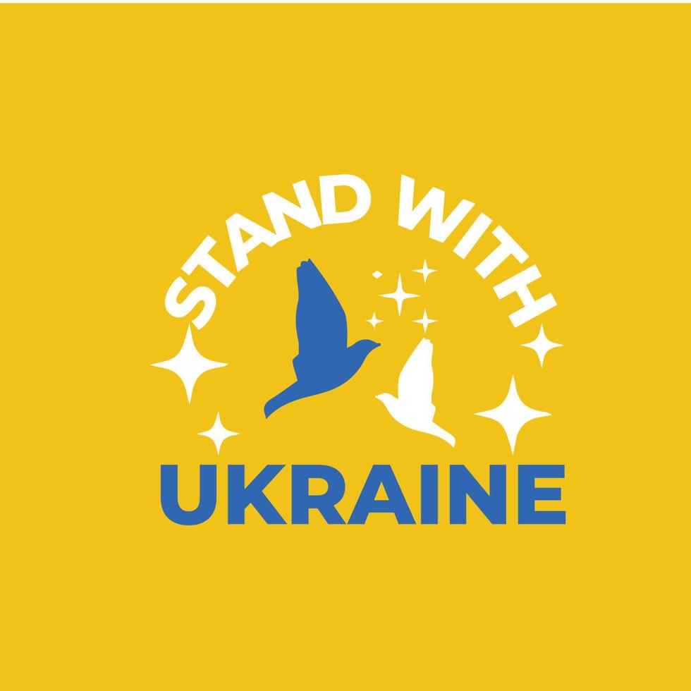 stand with ukraine concept vector design