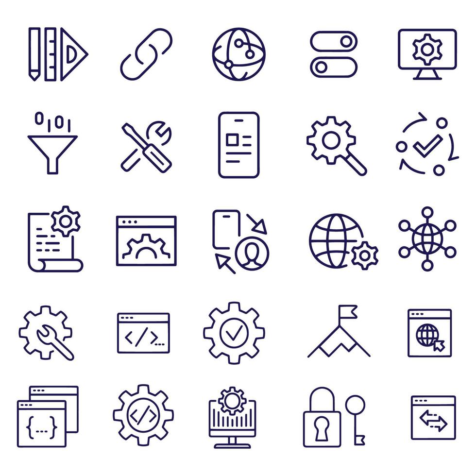 Web Development Icons vector design