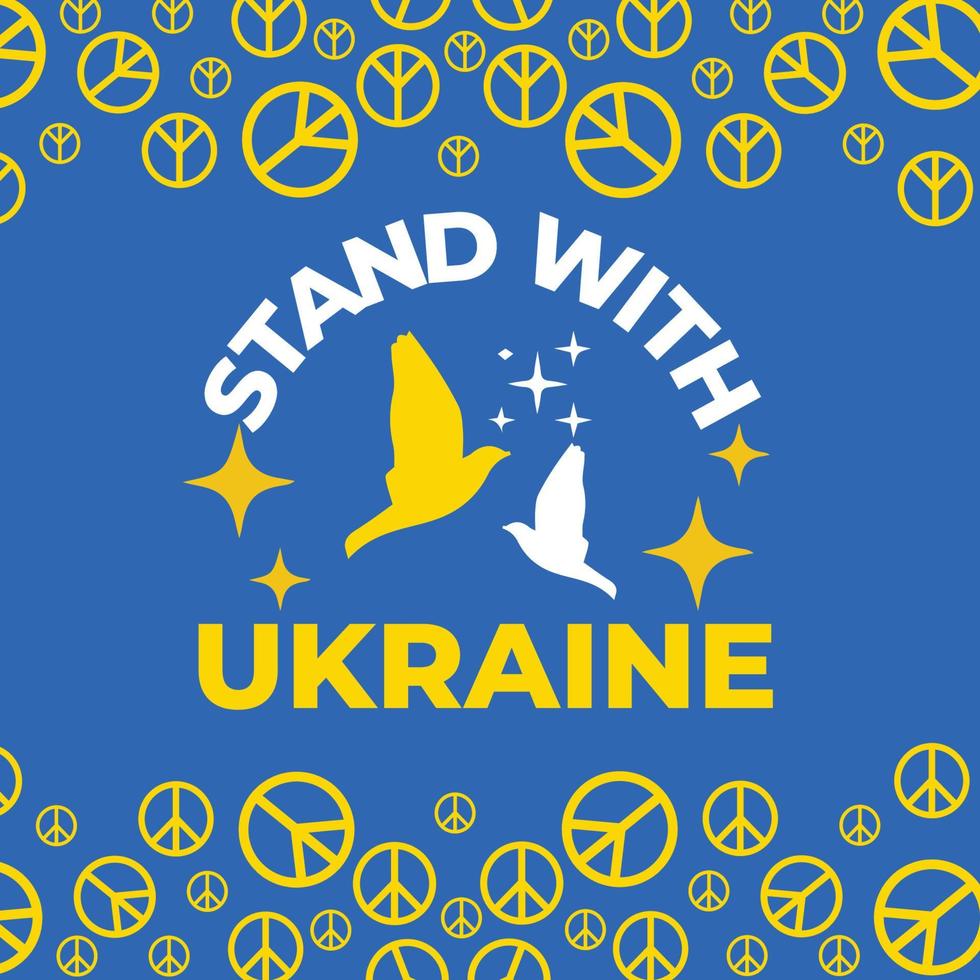 stand with ukraine concept vector design