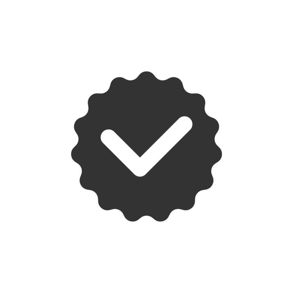 simple checked icon is used for verified mark vector