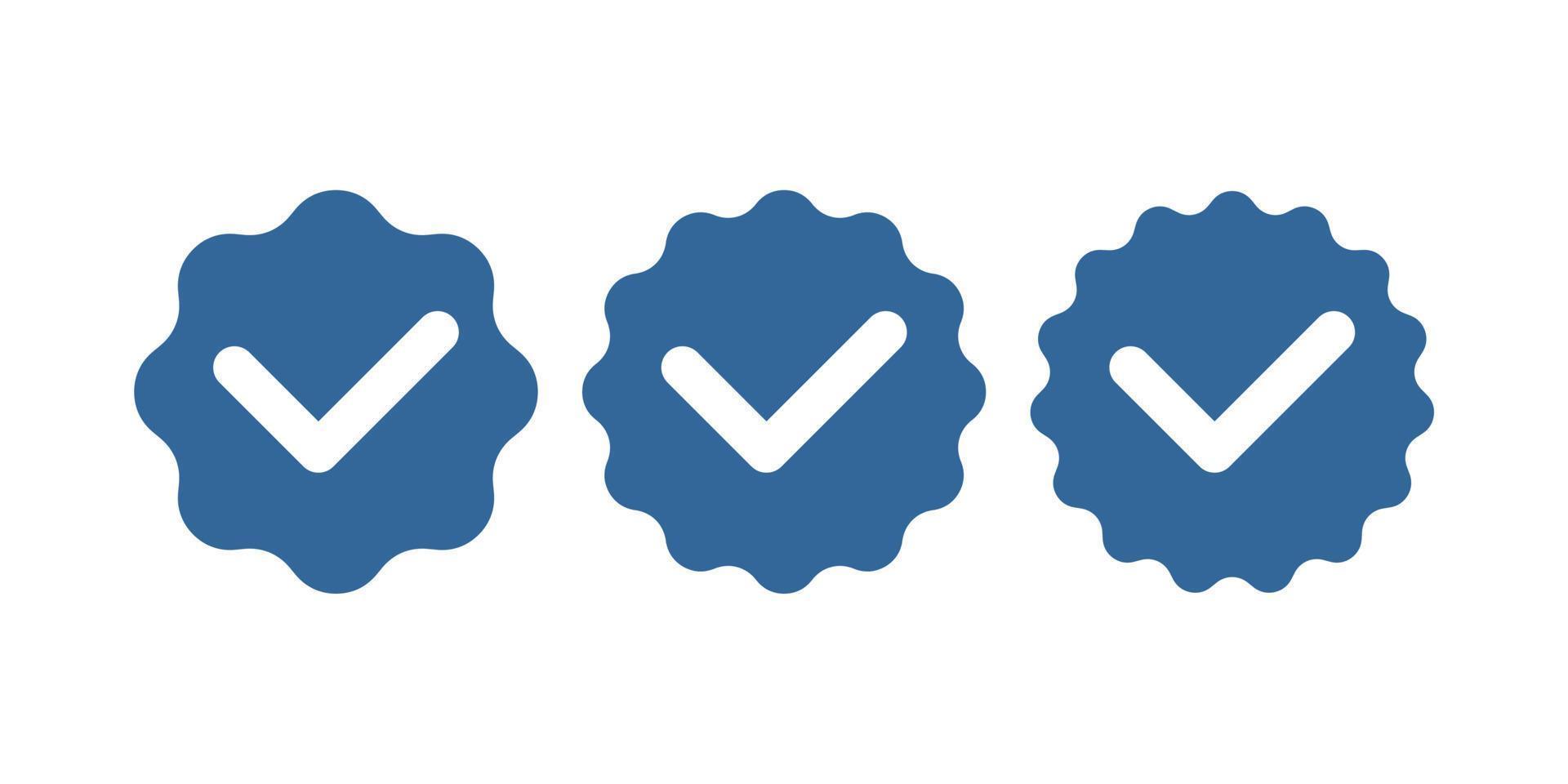 simple checked icon is used for verified mark vector
