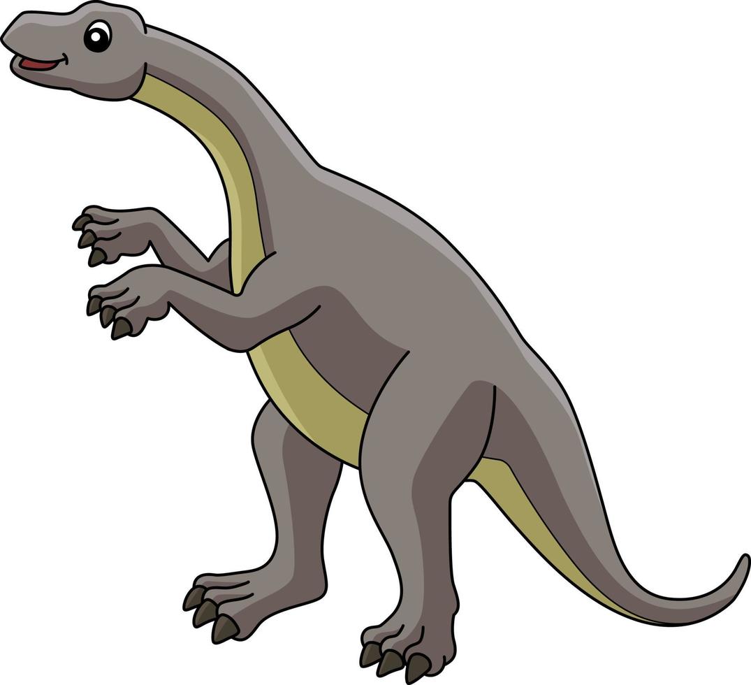 lufengosaurus dinosaurio dibujos animados color clipart vector