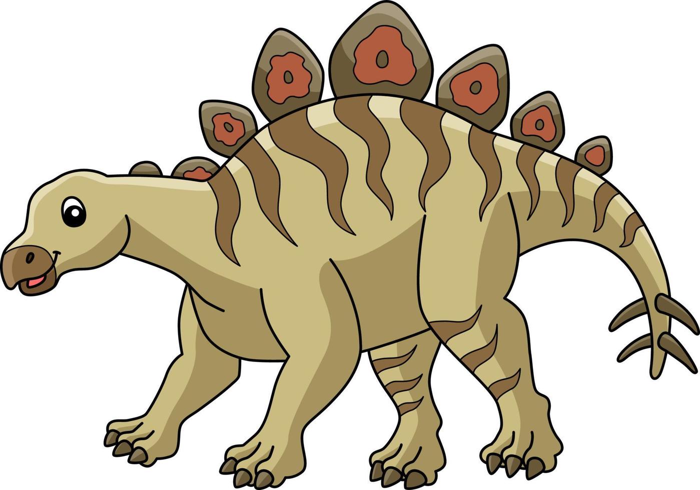 hesperosaurus dinosaurio cartoon color clipart vector