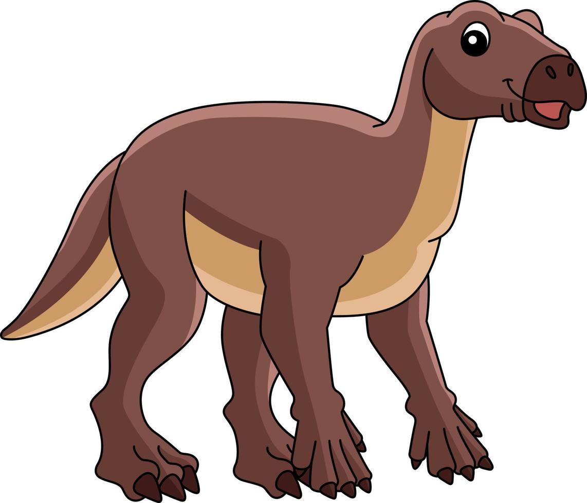 Iguanodon Dinosaur Cartoon Colored Clipart vector