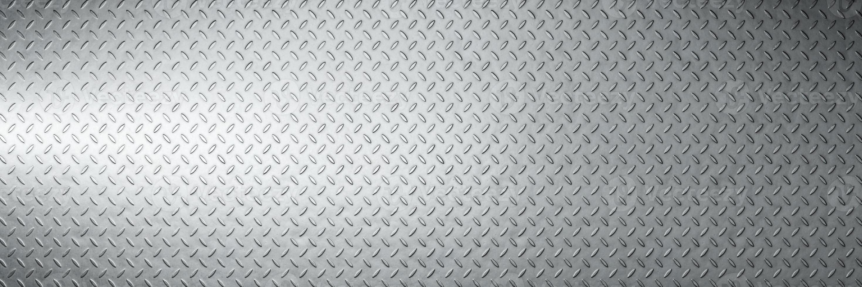 Diamond plate metal background. Brushed metallic texture. 3d rendering photo