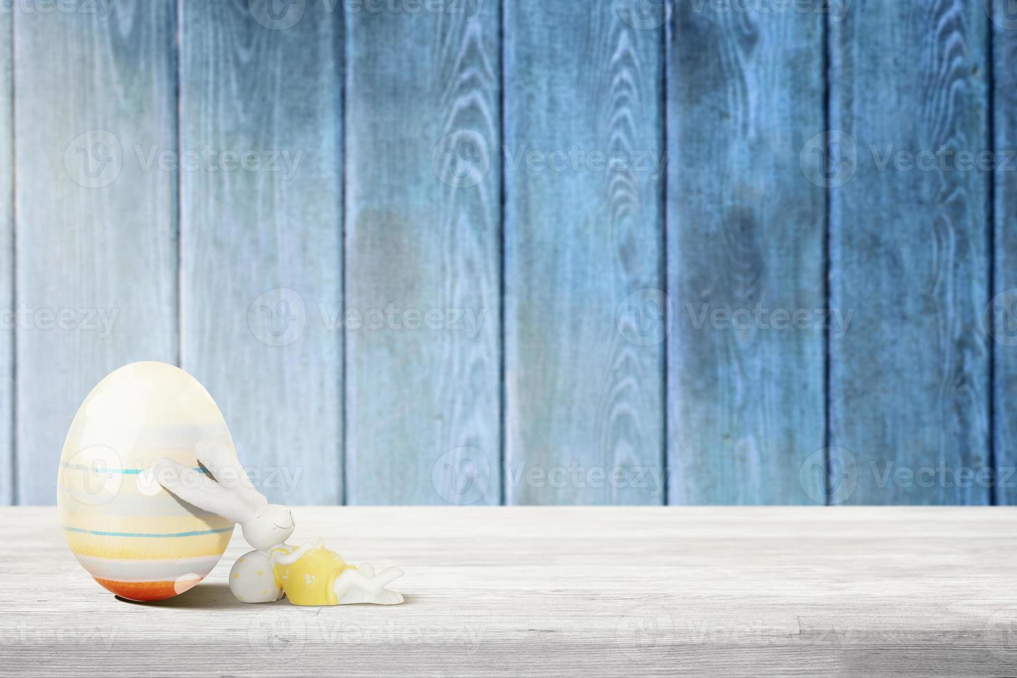 Beautiful Easter background with colorful Easter eggs photo