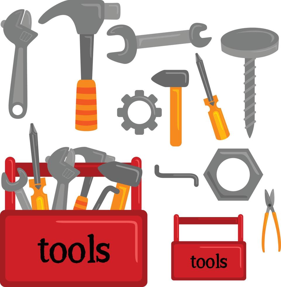 completo kit de herramientas vector clipart