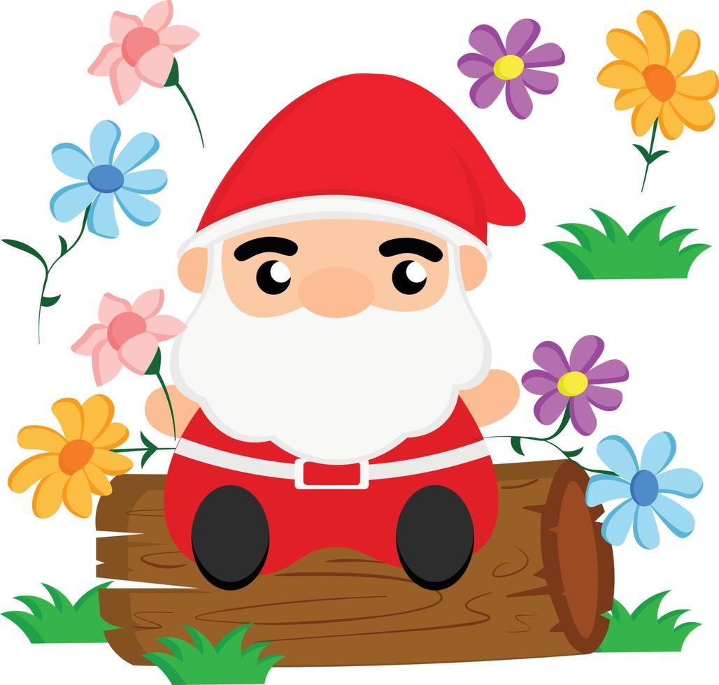 Flower Gnome Forest Vector