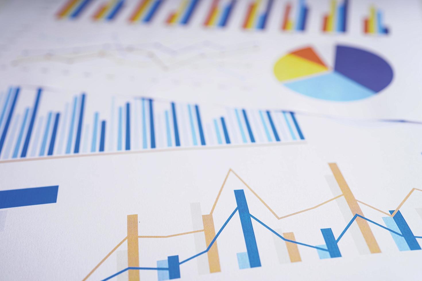 Charts Graphs paper. Financial development, Banking Account, photo