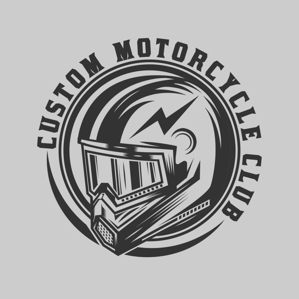 Vintage Custom Motorcycle Helmet vector