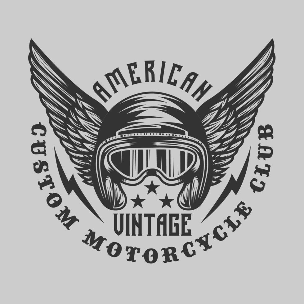 Vintage Custom Motorcycle Vintage Badge vector