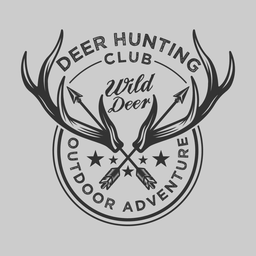 Vintage Hunting and Adventure Emblem Badge vector