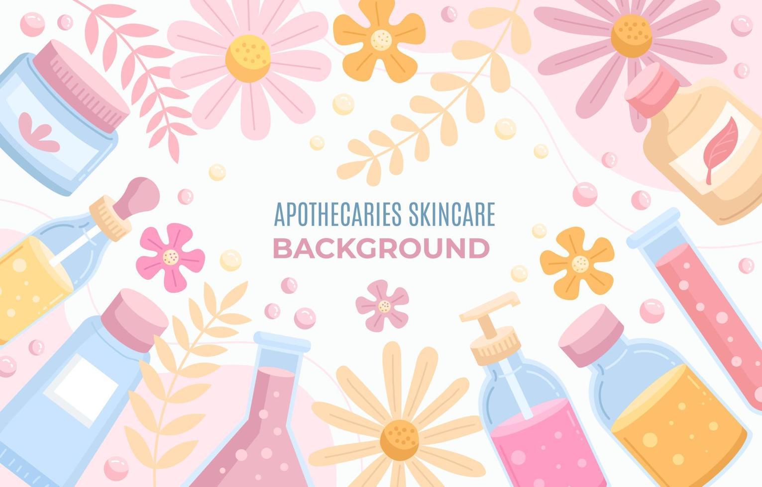 Modern Apothecaries Skincare Lab Background vector