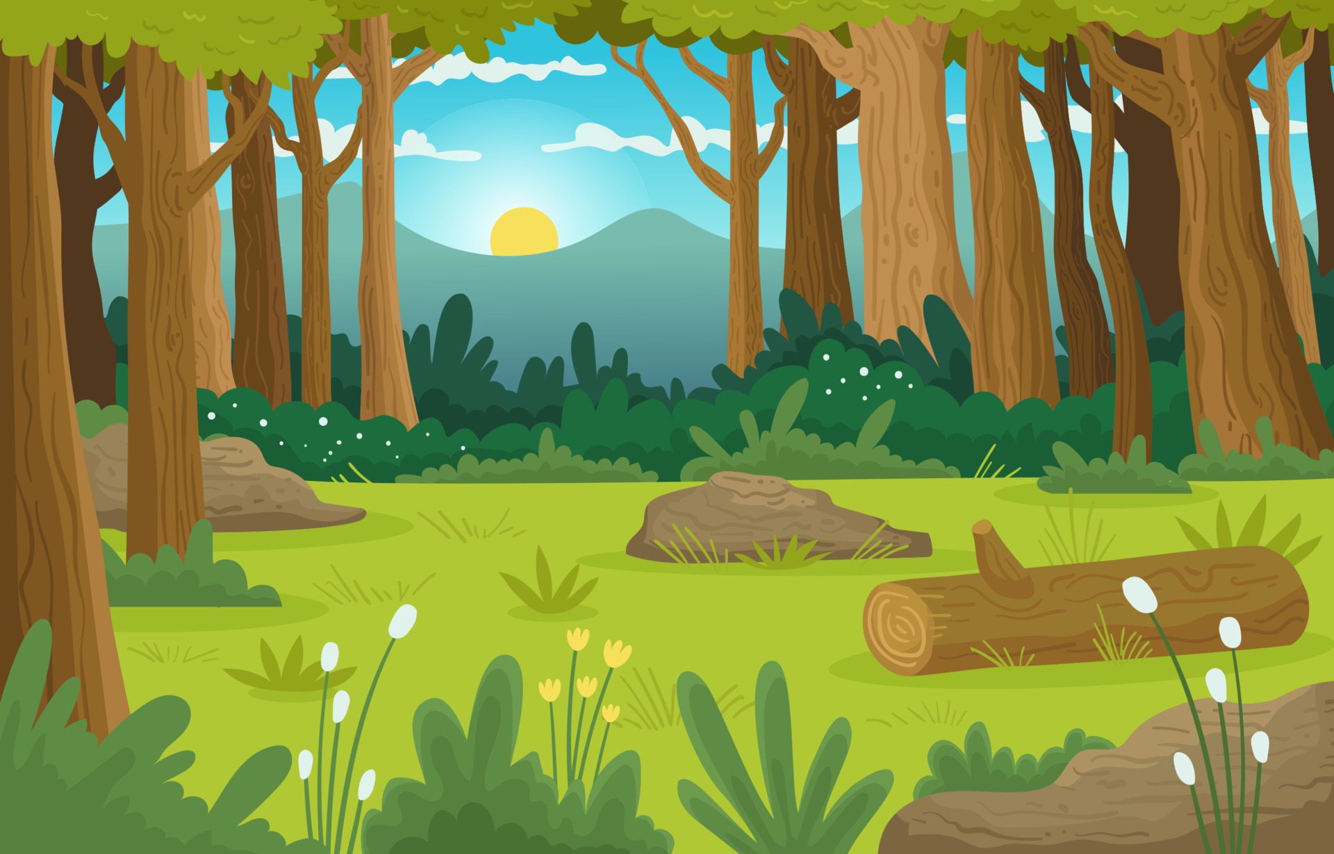 Details 200 forest background vector