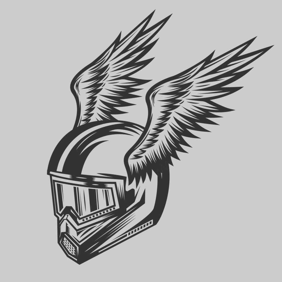 Vintage Custom Motorcycle Helmet vector