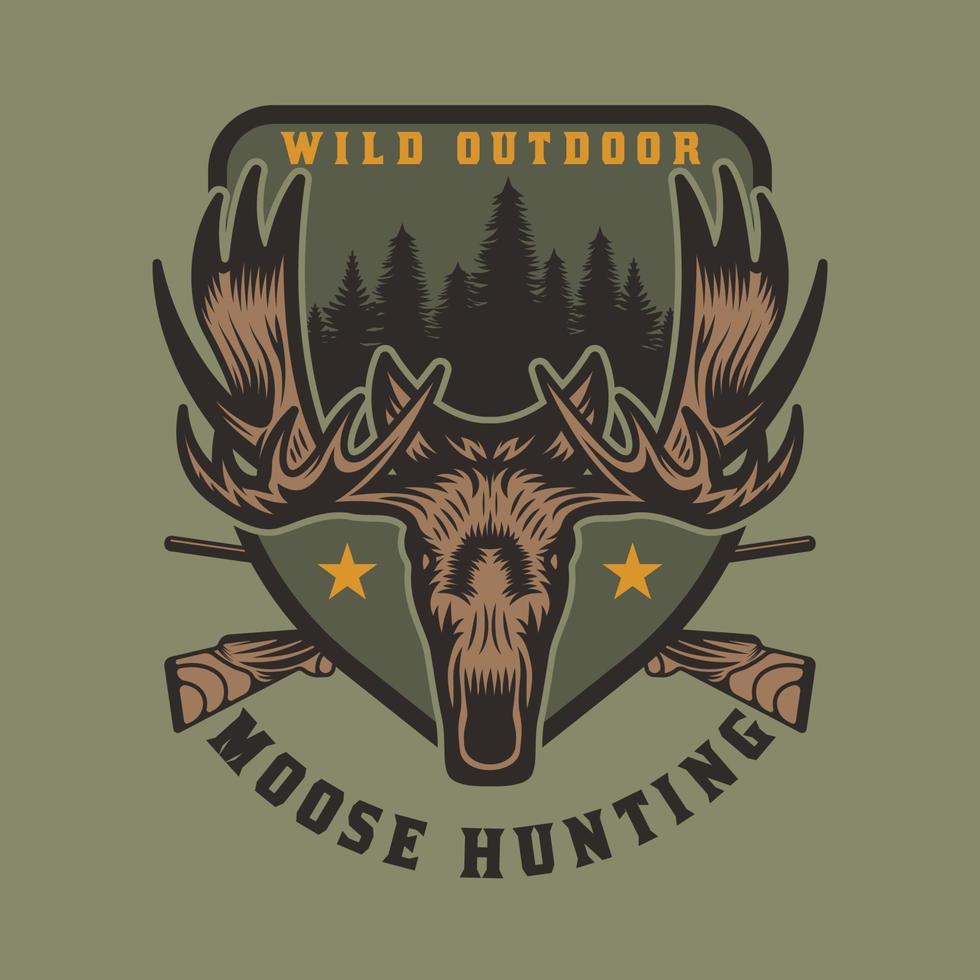 Vintage Hunting and Adventure Emblem Badge vector