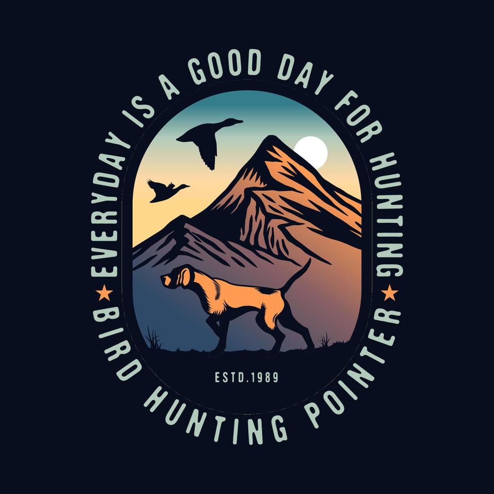 Vintage Hunting and Adventure Emblem Badge vector