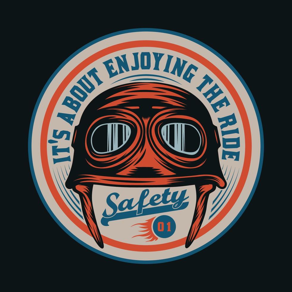 Vintage Custom Motorcycle Helmet vector