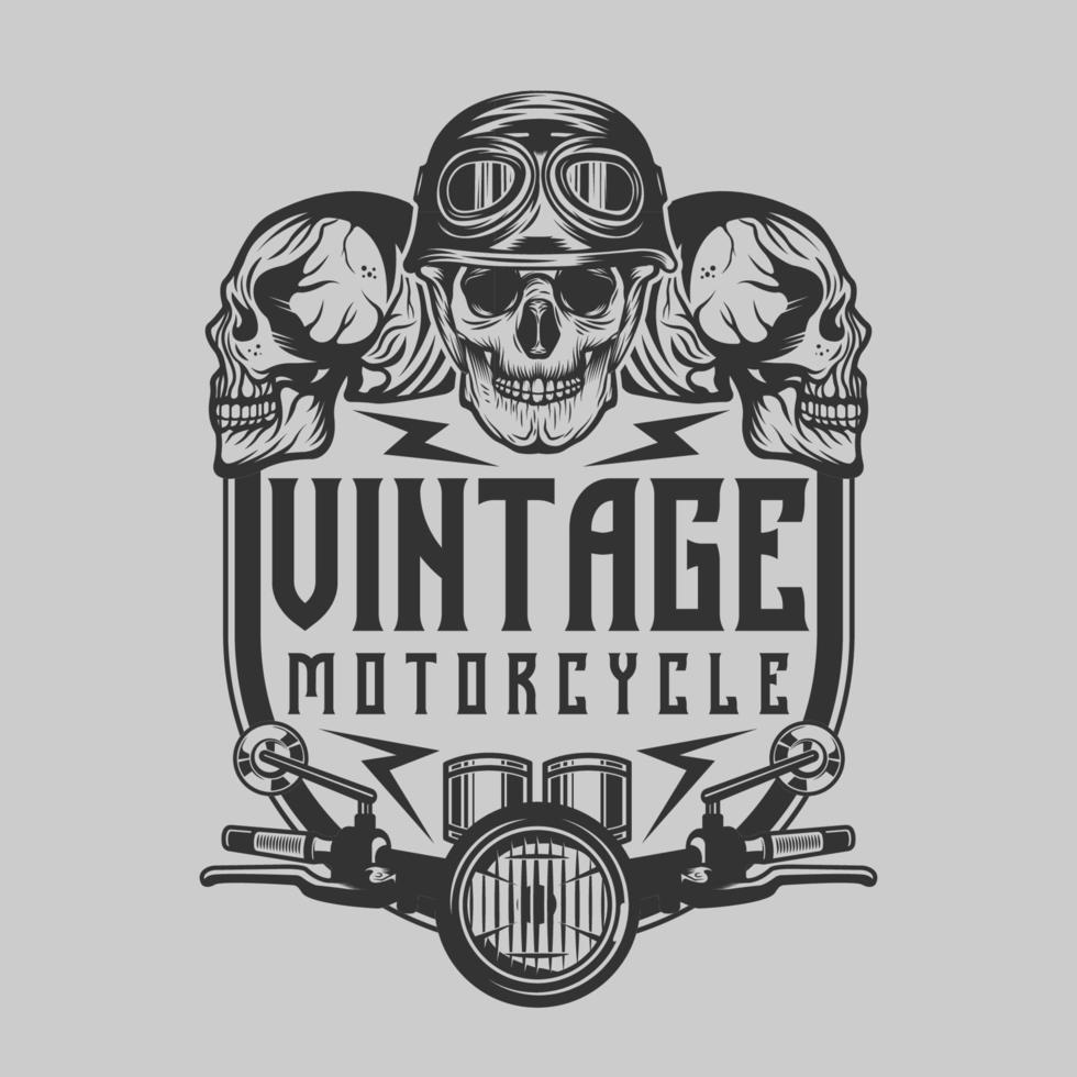 insignia vintage de motocicleta personalizada vintage vector