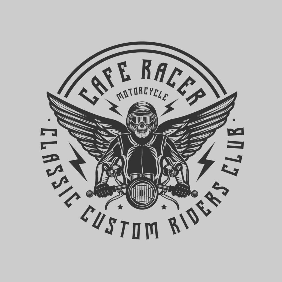 insignia vintage de motocicleta personalizada vintage vector