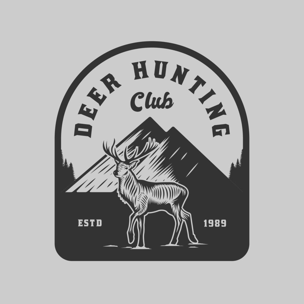 Vintage Hunting and Adventure Emblem Badge vector