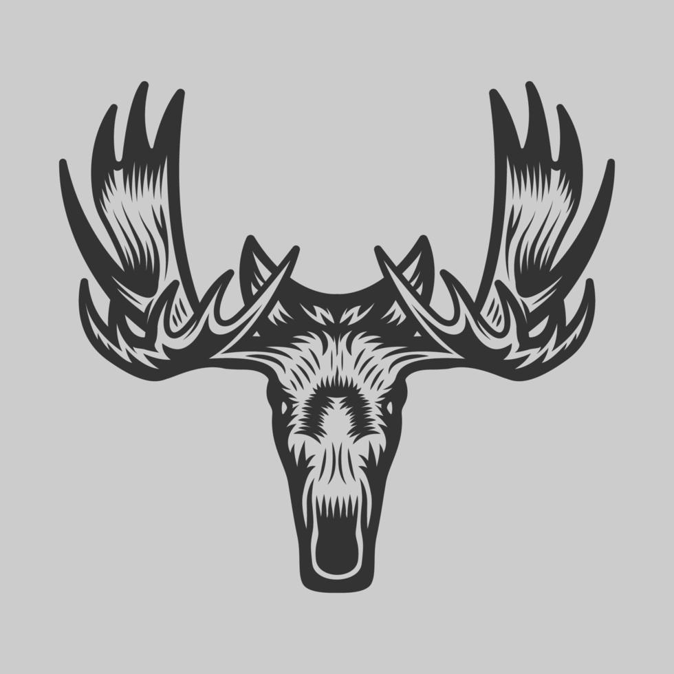 Vintage Wild Moose vector