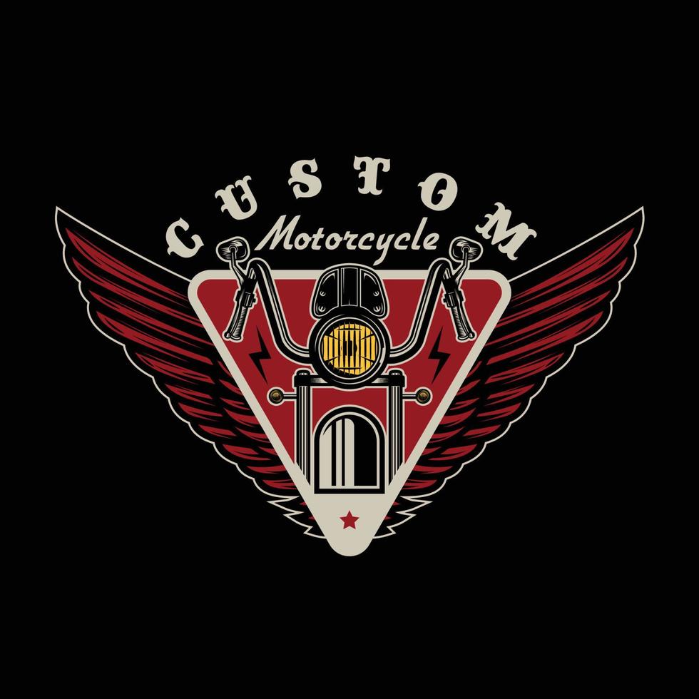 Vintage Custom Motorcycle Vintage Badge vector