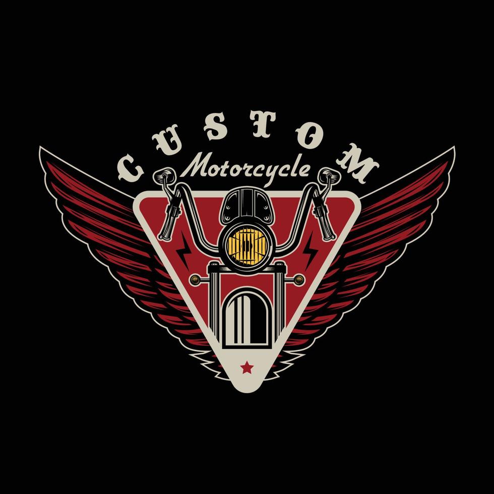 insignia vintage de motocicleta personalizada vintage vector