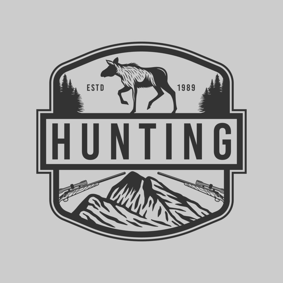 Vintage Hunting and Adventure Emblem Badge vector