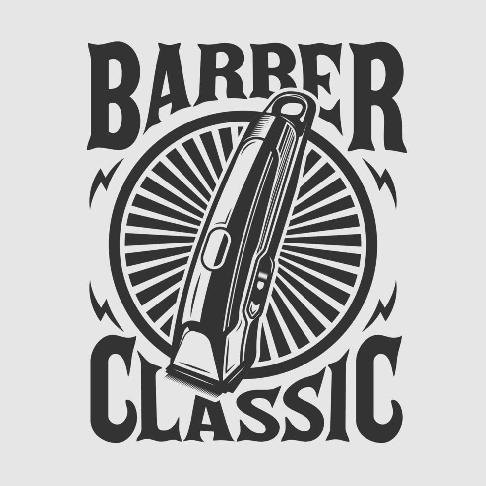 Barbershop clipper emblem vector