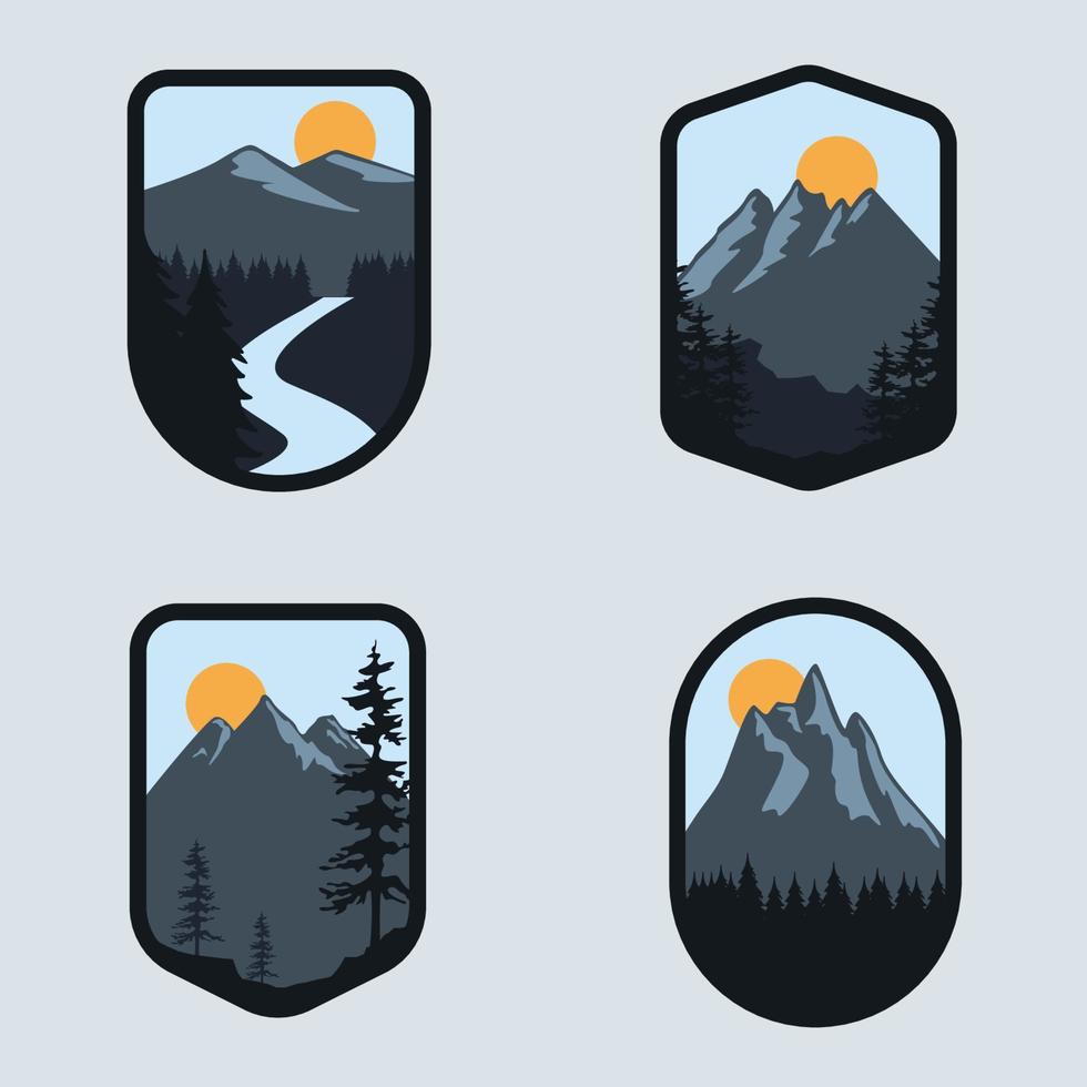 vintage adventure badge logo collection vector