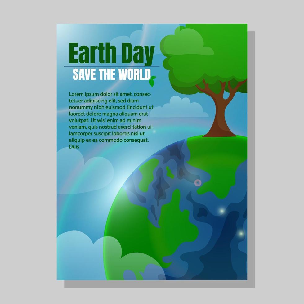Earth Day Nature Poster vector