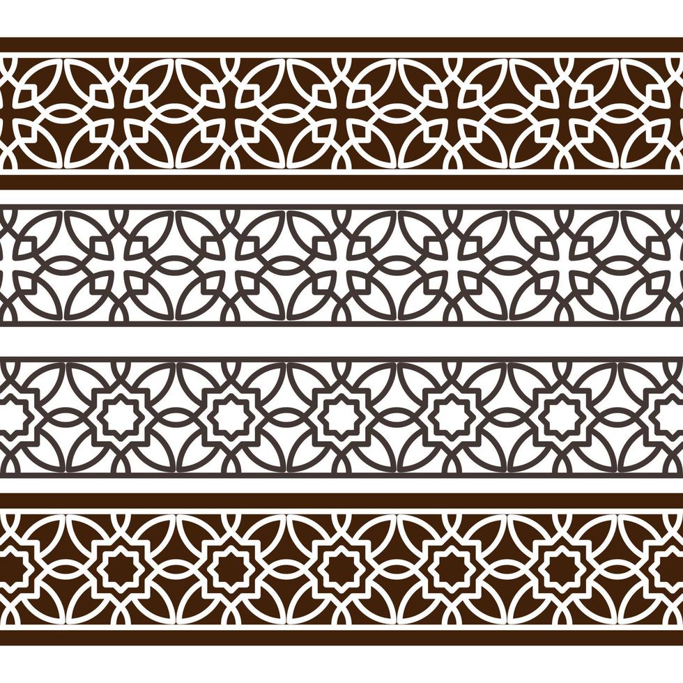 plantilla de diseño de borde de patrón ornamental. - vectores. vector