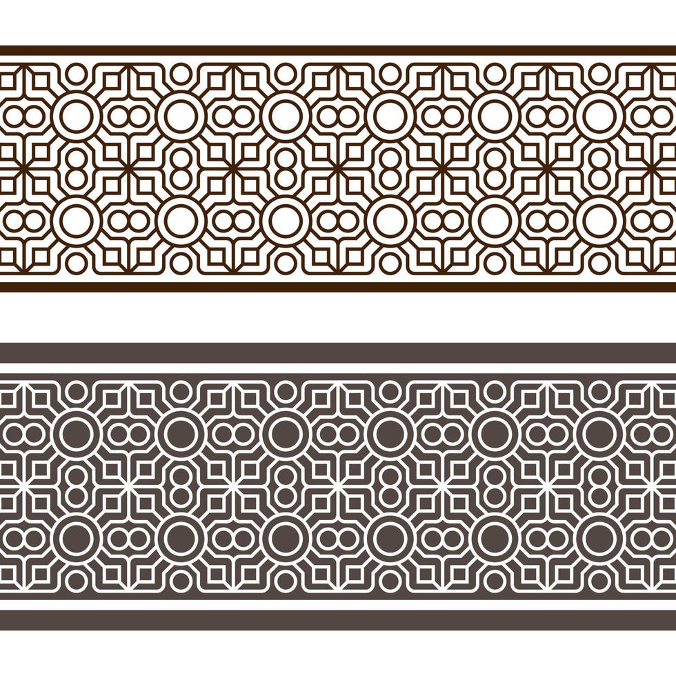 plantilla de diseño de borde de patrón ornamental. - vectores. vector