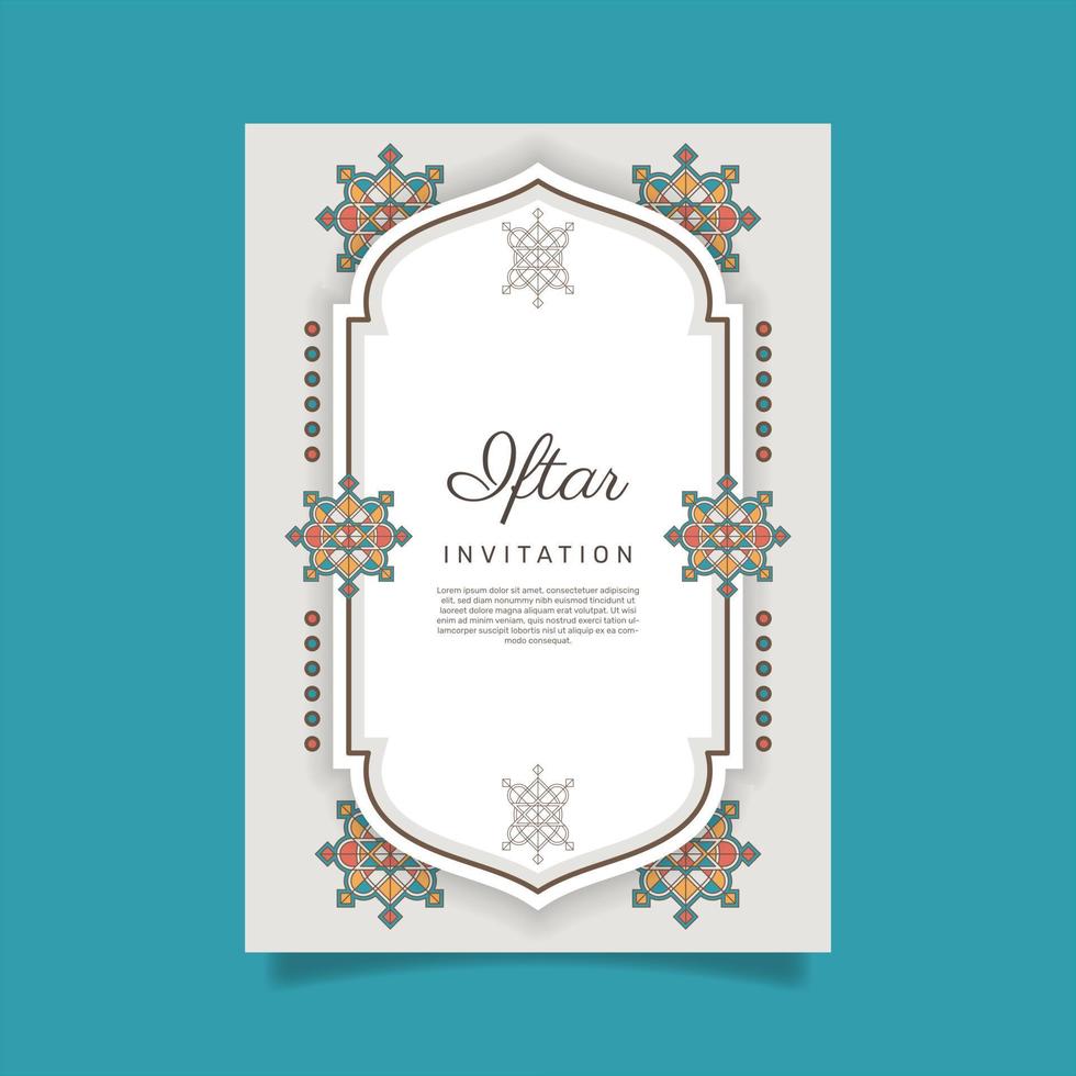 Flat iftar party invitation. - Vector. vector