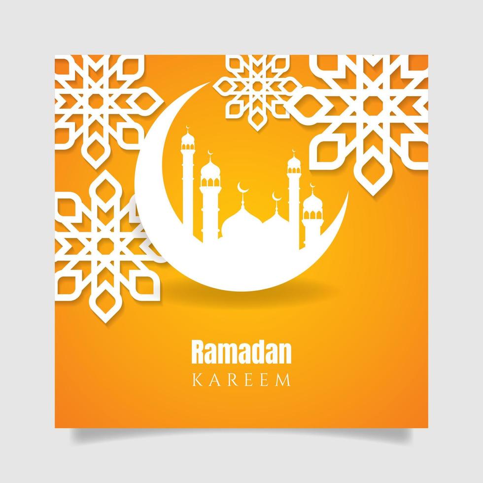 Ramadan kareem islamic festival greeting beautiful background. -  Vector .