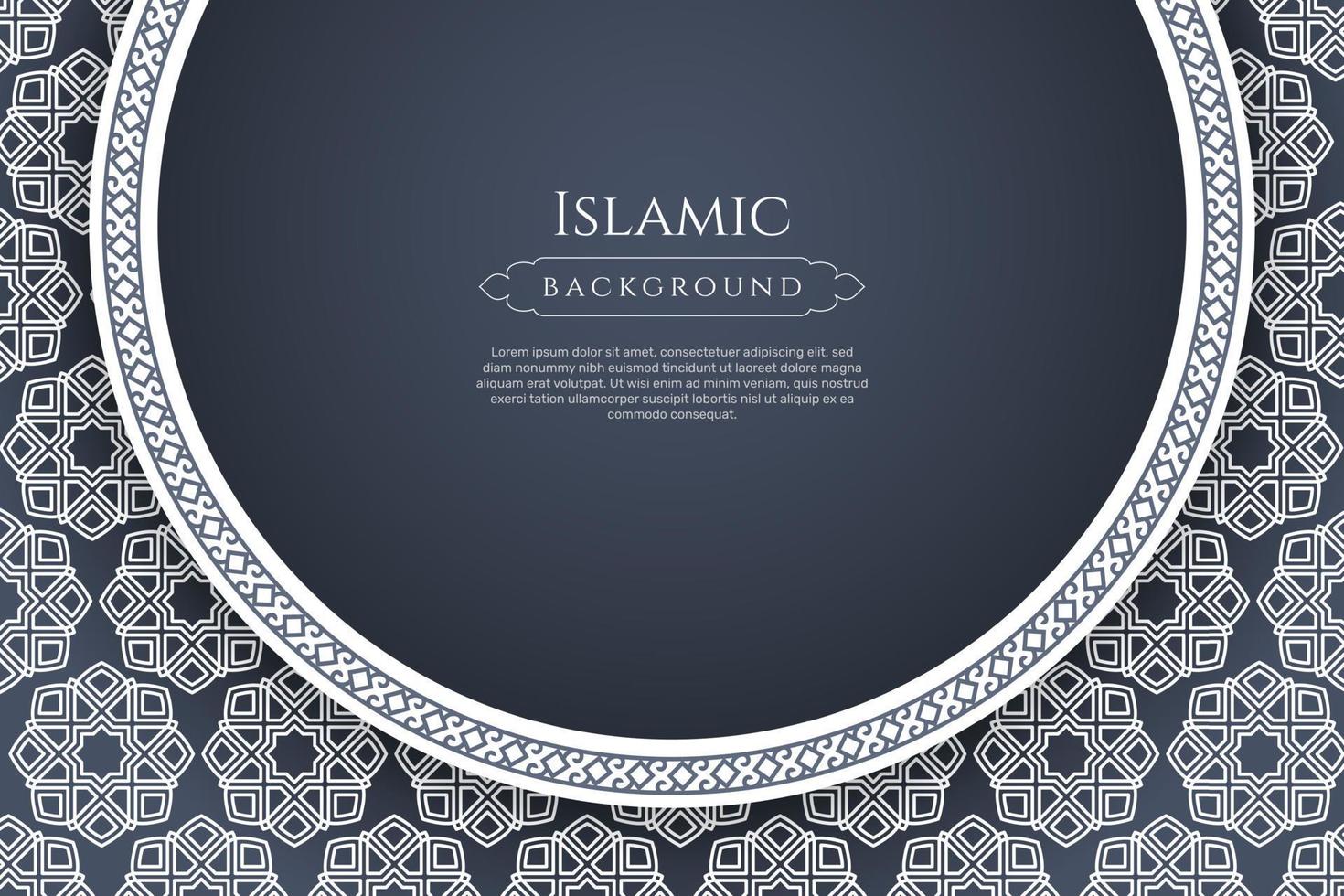 Islamic ornament border frame pattern background with copy space for text. - Vector. vector