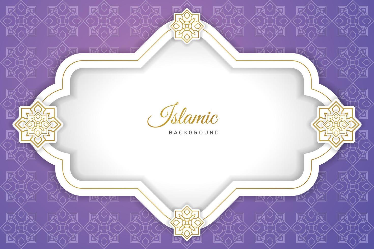 purple and pink luxury islamic arch background with decorative ornament pattern. -  Vector. vector