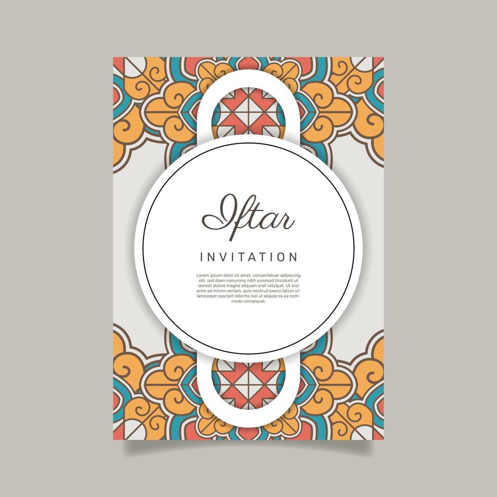 Flat iftar party invitation. - Vector. vector