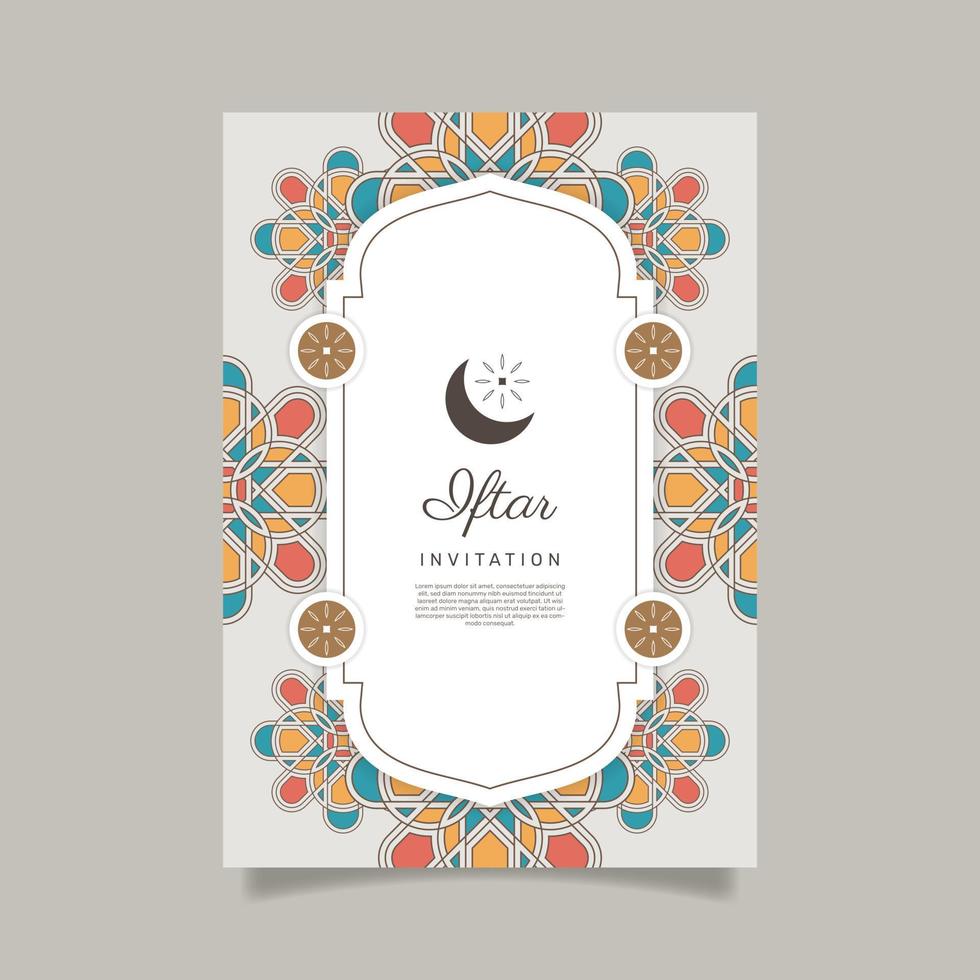 Flat iftar party invitation. - Vector. vector