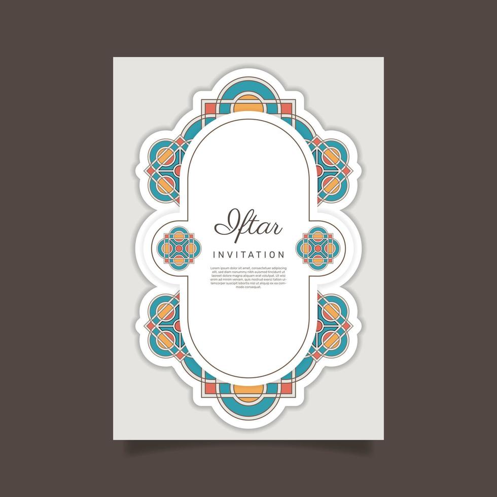 Flat iftar party invitation. - Vector. vector