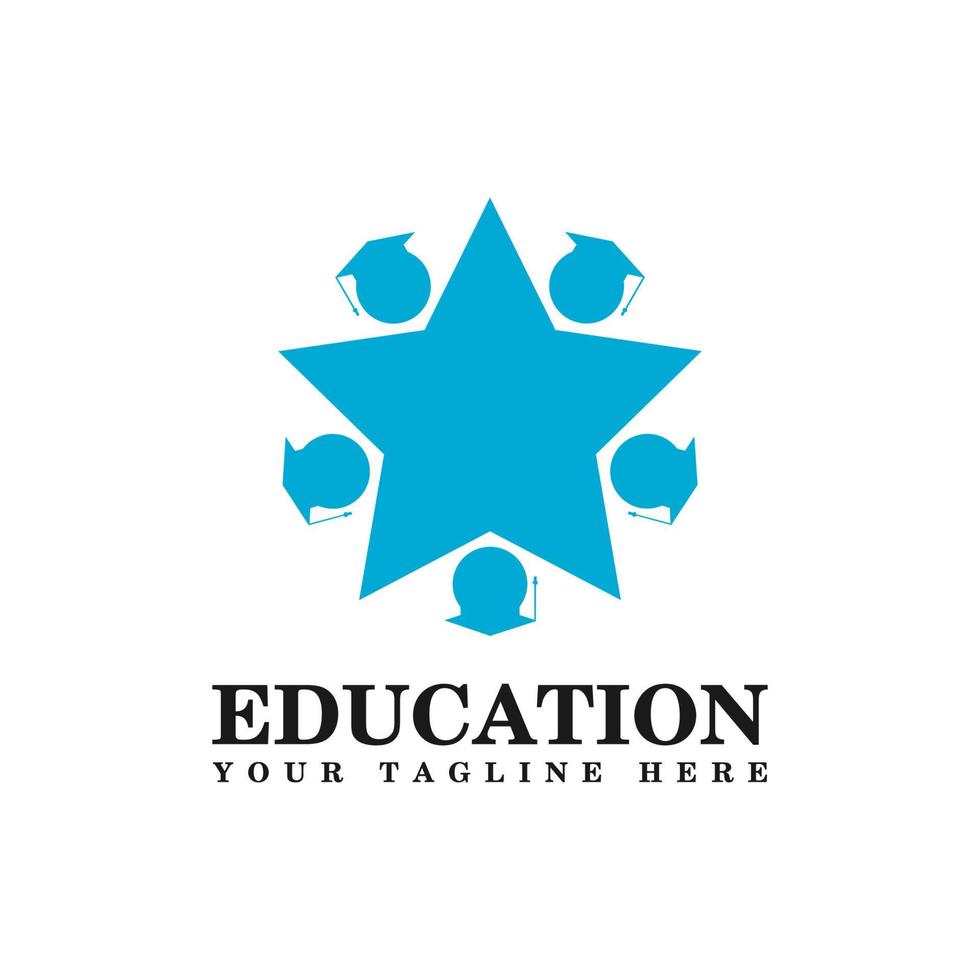 vector de diseño de logotipo abstracto de educación